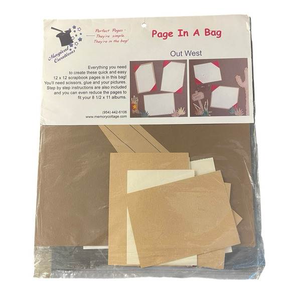 Western Scrapbook Kit 12x12 Cardstock Die Cuts Crafting Country Rodeo NEW - Picture 2 of 4